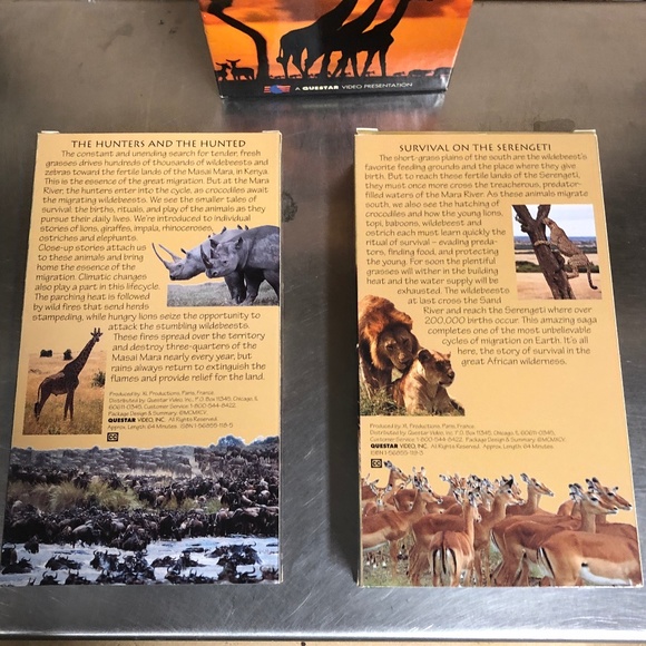 Untamed Africa VHS Video Tapes, Life in the Animal Kingdom Library Set of 2 NEW - Picture 7 of 8